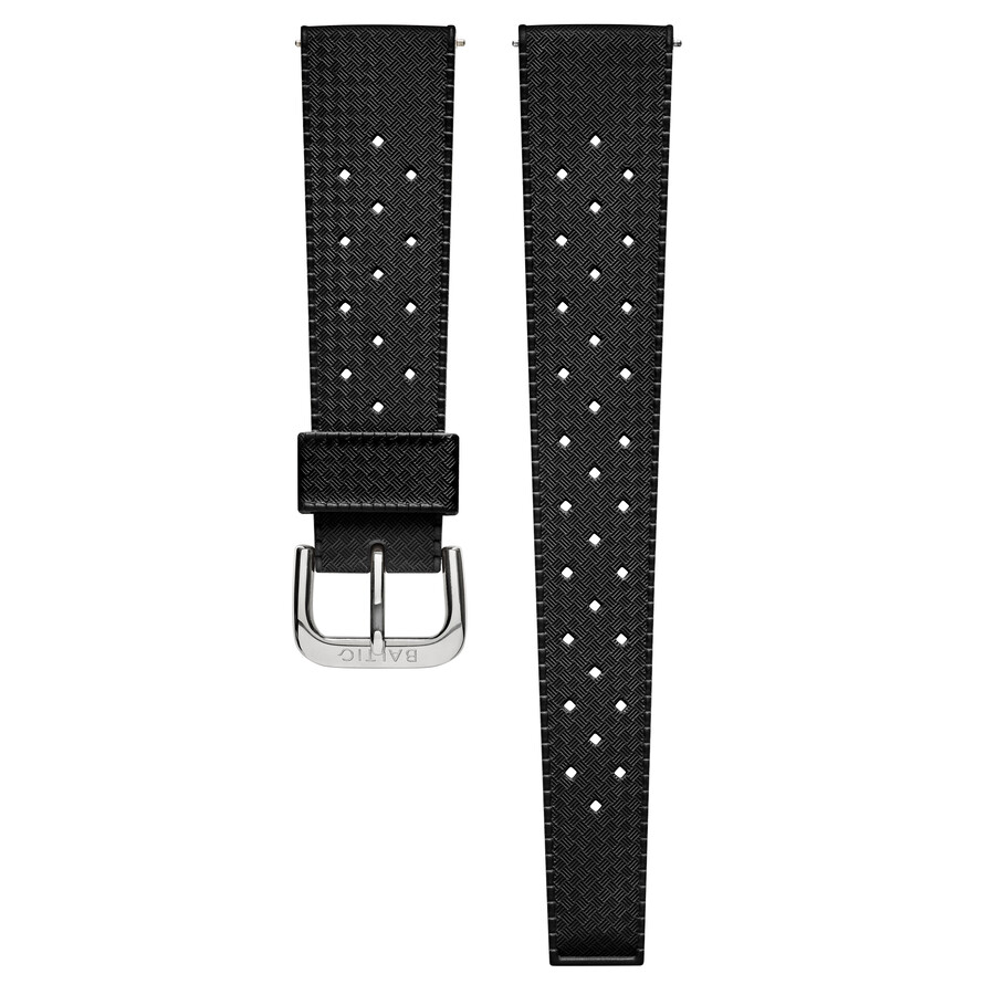schwarzes fkm-kautschukarmband – baltic watches