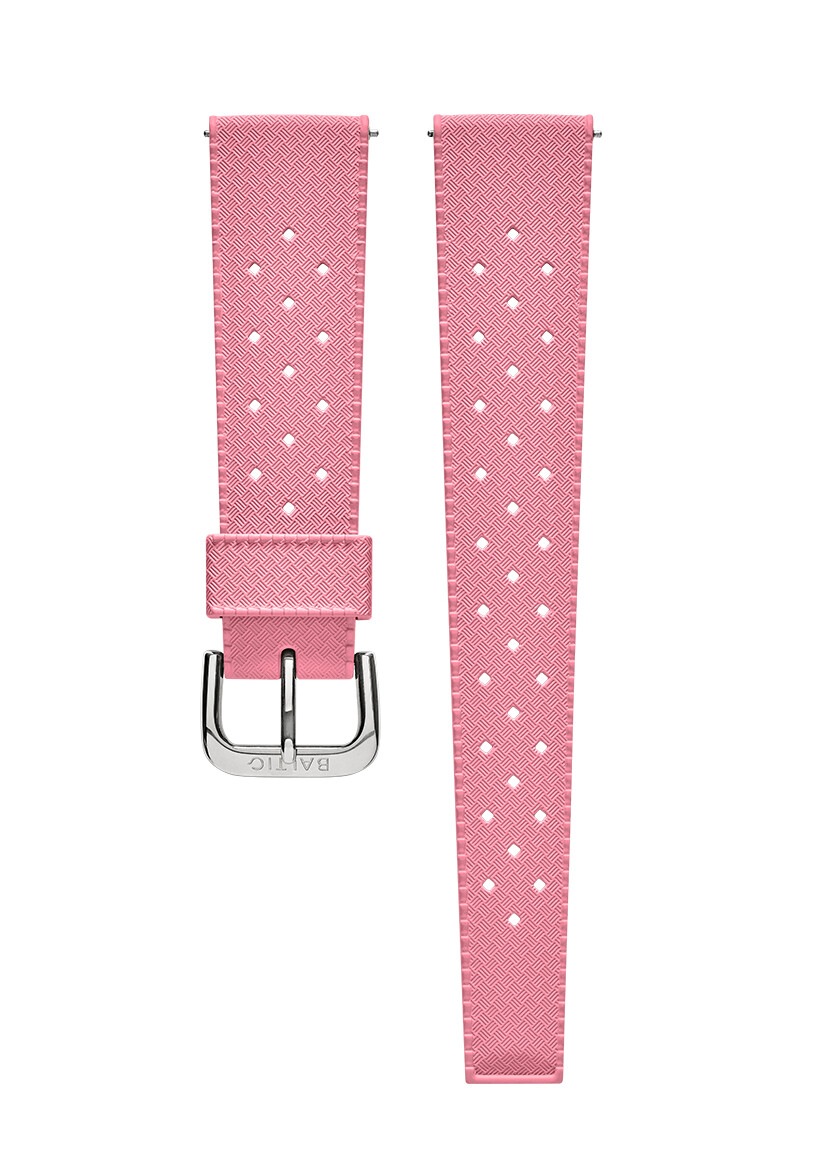 kautschukarmband von fkm rosa - baltic watches