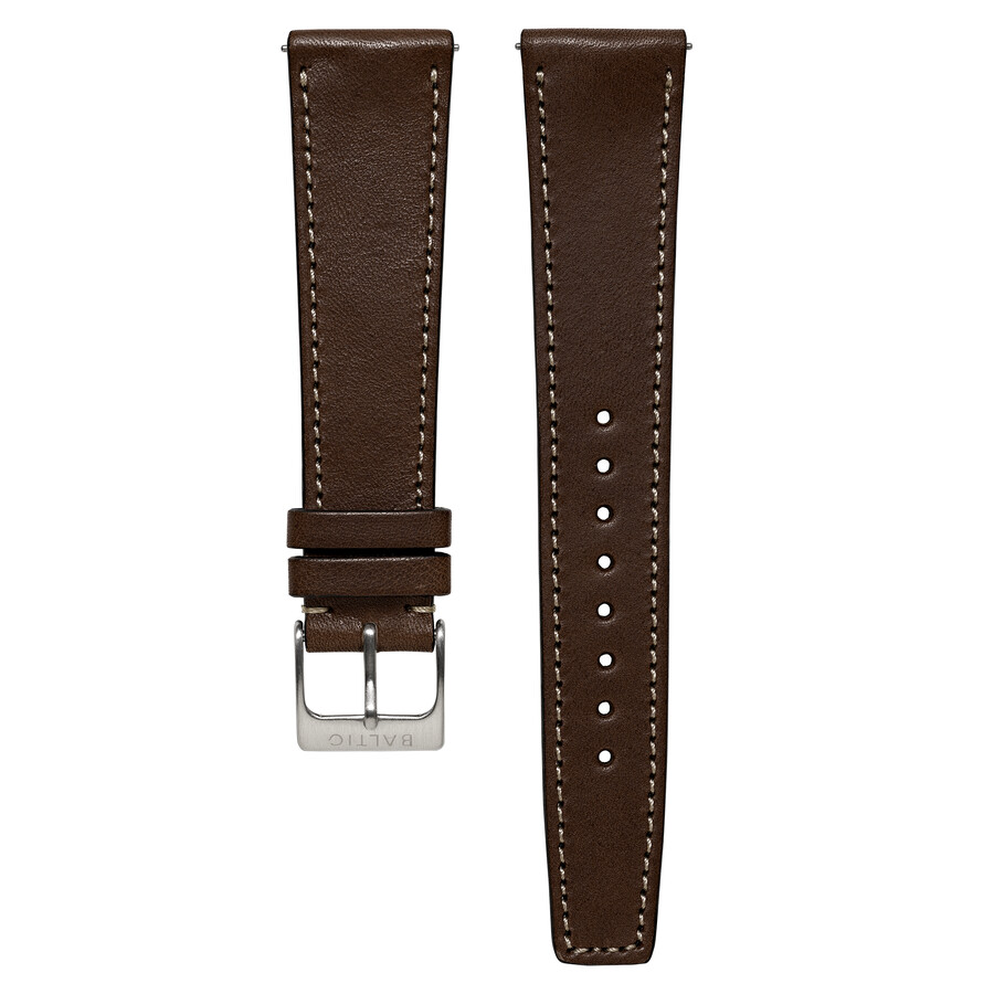genähtes armband in schokoladenbraun - baltic watches