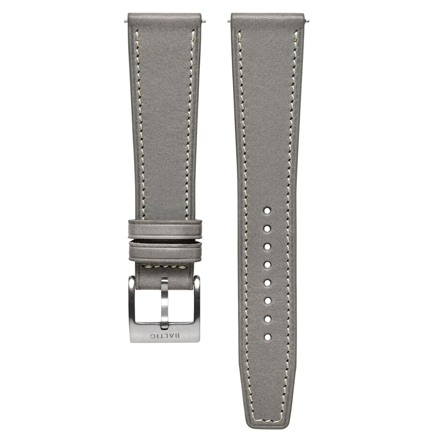genähtes armband hellgrau - baltic watches