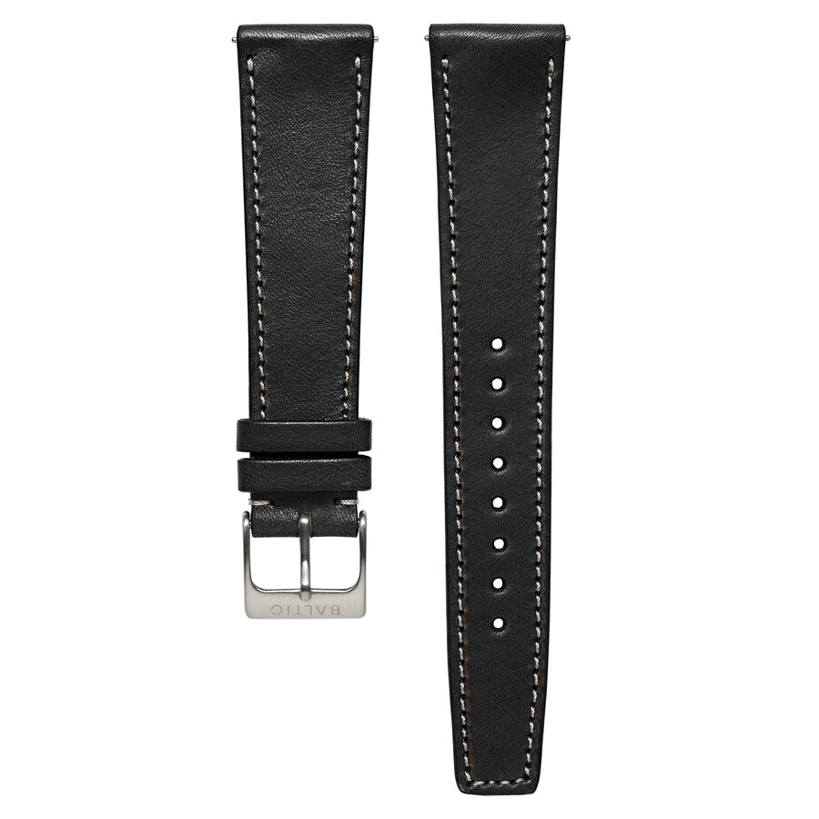 genähtes armband schwarz - baltic watches